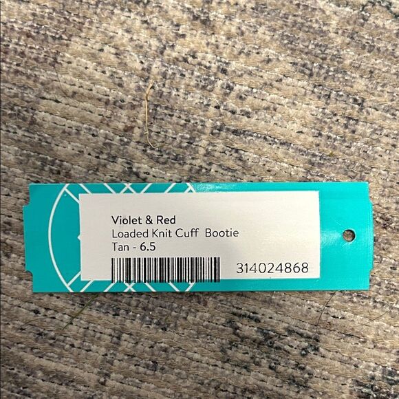 Violet & Red Tan Loaded Knit Cuff Booties - Picture 2 of 5